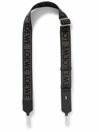 Loewe - Leather-Trimmed Logo-Jacquard Canvas Strap