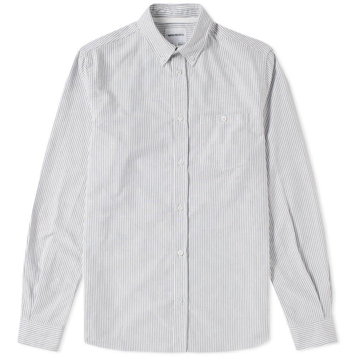 Photo: Norse Projects Anton Stripe Oxford Shirt Blue