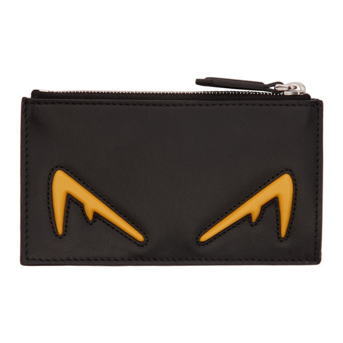 Photo: Fendi Black and Yellow Bag Bugs Coin Wallet