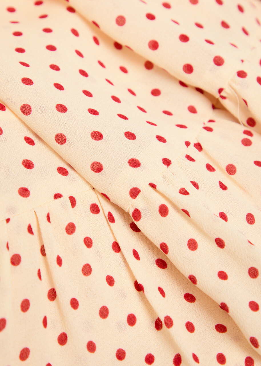 Reformation Fallon Polka dot Chiffon Maxi Dress Red