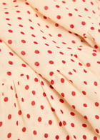 Reformation Fallon Polka dot Chiffon Maxi Dress Red