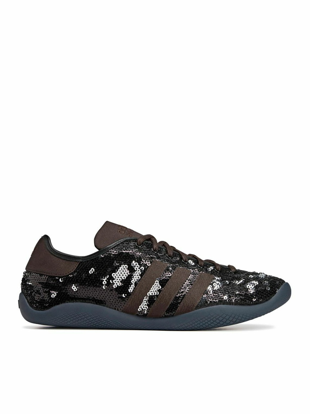 Photo: adidas Originals - Wales Bonner Karintha Lo Satin-Trimmed Sequinned Mesh Sneakers - Silver