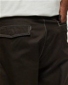 Adish Shajarat Contrast Stitched Chino Trousers Brown - Mens - Casual Pants