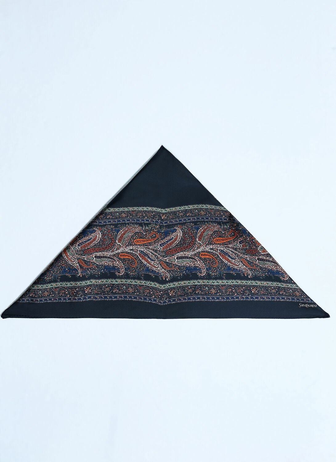 Saint Laurent Paisley Silk Square Scarf