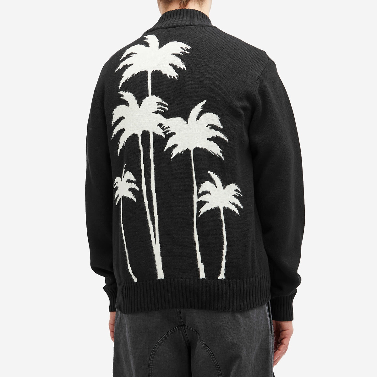 Palm Angels Men's Palm Knit Track Top in Black