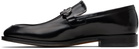 Ferragamo Black Gancini Ornament Loafers