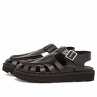 Clarks Originals Women's Meadow Buckle Sandal in Black Leather
