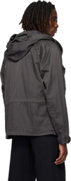 C.P. Company Gray Panama-R Mixed Goggle Jacket