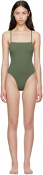 Matteau Khaki Petite Square Maillot Swimsuit