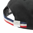 Moncler Men's Tricolor Cap in Black