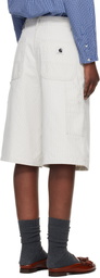 Carhartt Work In Progress Off-White Mercer Stripe Denim Shorts