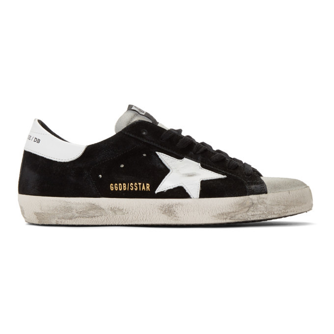 Photo: Golden Goose Black and Grey Suede Superstar Sneakers