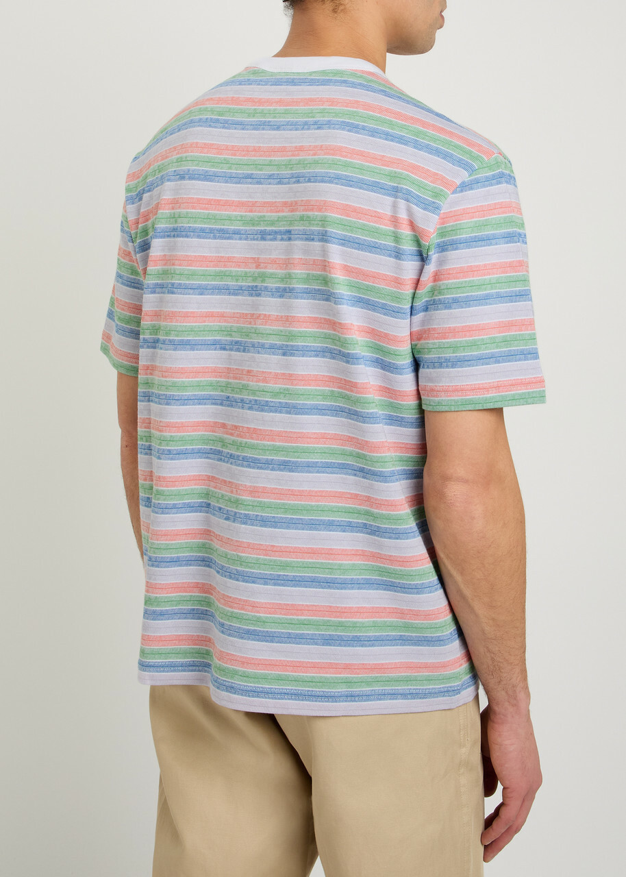 PS Paul Smith Striped Stretch-cotton T-shirt Multicoloured 1