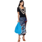 Dries Van Noten Multicolor Wrap Scarf Midi Skirt
