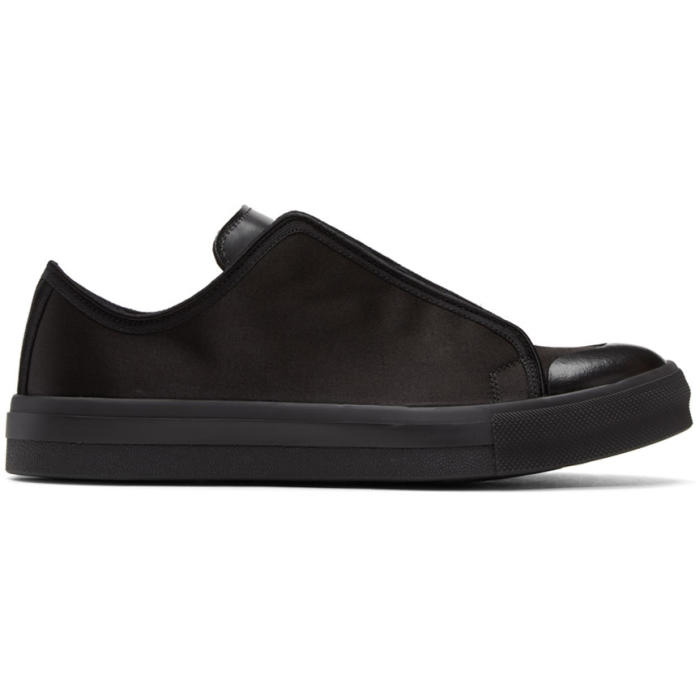 Photo: Alexander McQueen Black Satin Low Cut Sneakers