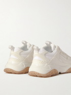 AMIRI - Bone Runner Leather and Suede-Trimmed Canvas Sneakers - White