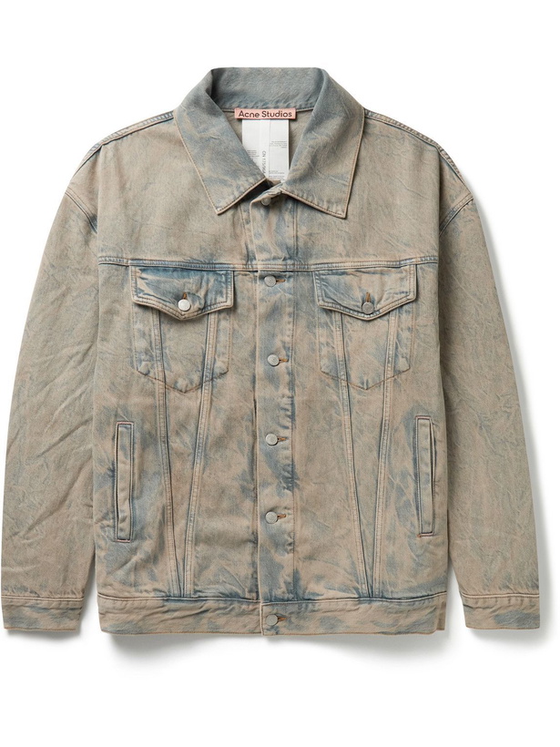 Photo: Acne Studios - Oversized Distressed Organic Denim Jacket - Blue