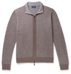 Peter Millar - Nordic Reversible Ribbed Merino Wool Zip-Up Sweater - Brown