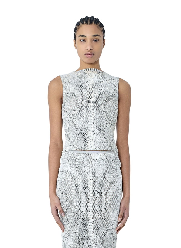 Photo: Alexander Wang Snake-Print Embossed Tank Top
