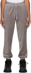 Emporio Armani Gray Embroidered Sweatpants