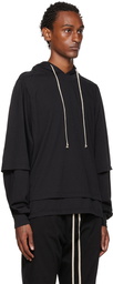 Rick Owens DRKSHDW Black Organic Cotton Hustler Hoodie