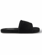 TOM FORD - Harrison Logo-Embroidered Terry Sandals - Black
