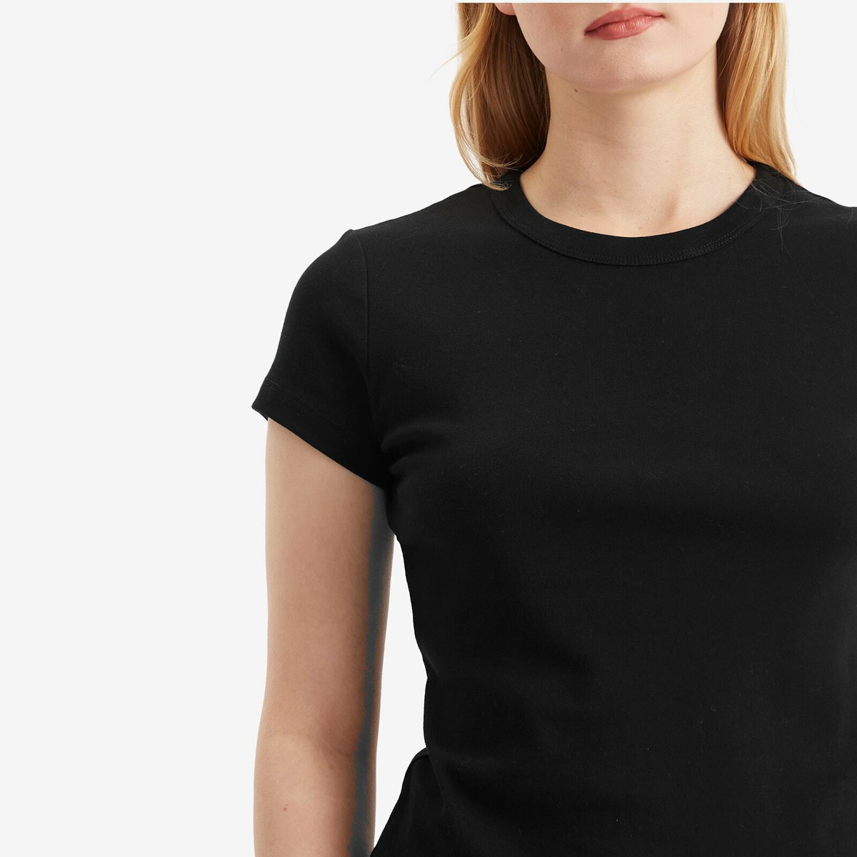 ST. Agni Women's Organic Cotton Baby T-Shirt in Jet Black