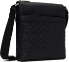 Ferragamo Black Embossed Gancini Crossbody Bag