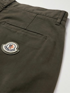 Moncler - Wide-Leg Stretch-Cotton Cargo Trousers - Gray