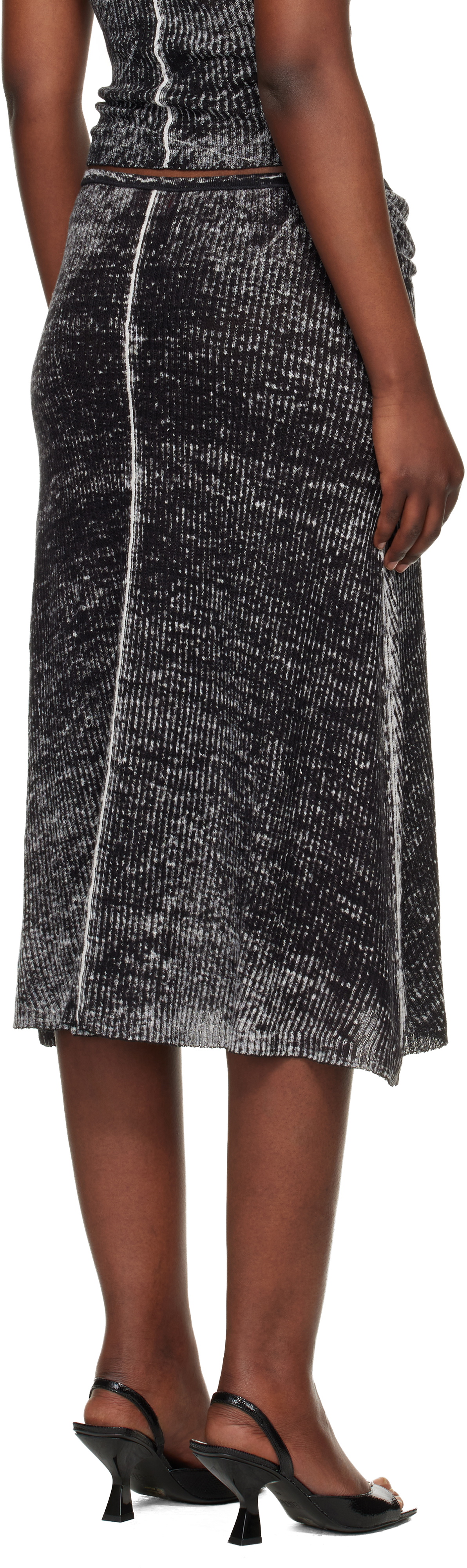 Diesel Gray M-Livette Midi Skirt