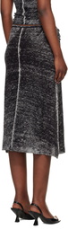 Diesel Gray M-Livette Midi Skirt