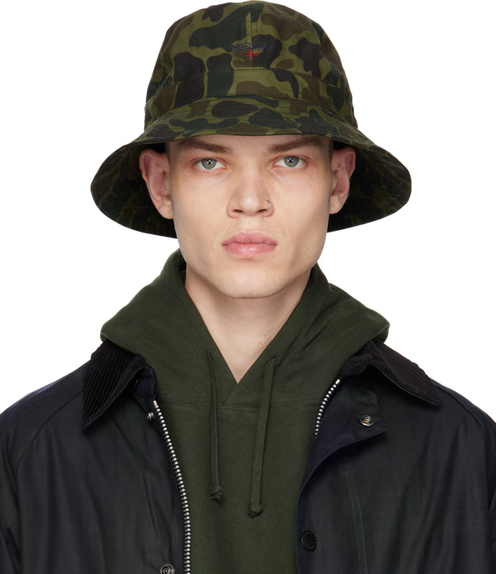 Photo: Barbour Khaki Noah Edition Printed Camo Bucket Hat