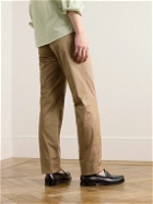 Richard James - Straight-Leg Cotton-Blend Twill Trousers - Brown