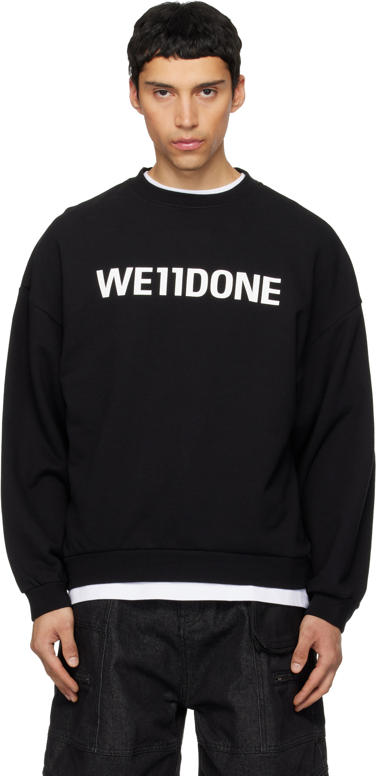We11done Black 'WE11DONE' Sweatshirt