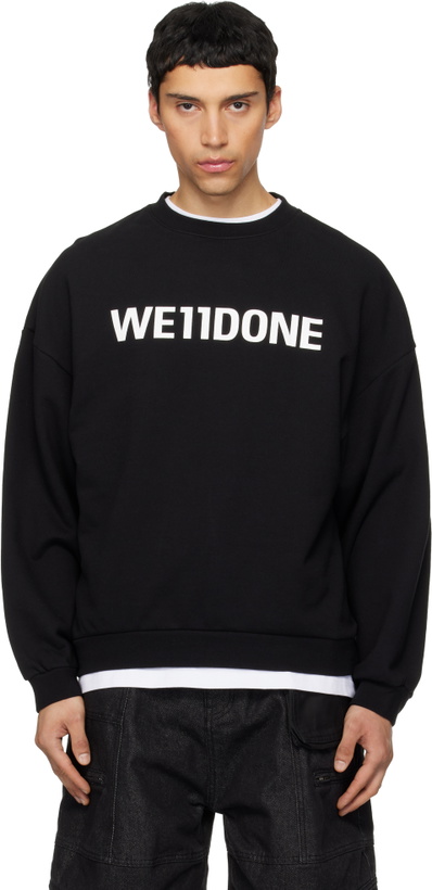 Photo: We11done Black 'WE11DONE' Sweatshirt