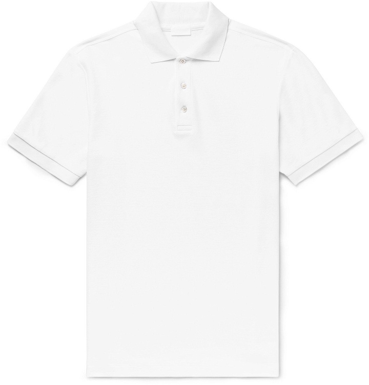 Photo: HANDVAERK - Pima Cotton-Piqué Polo Shirt - White