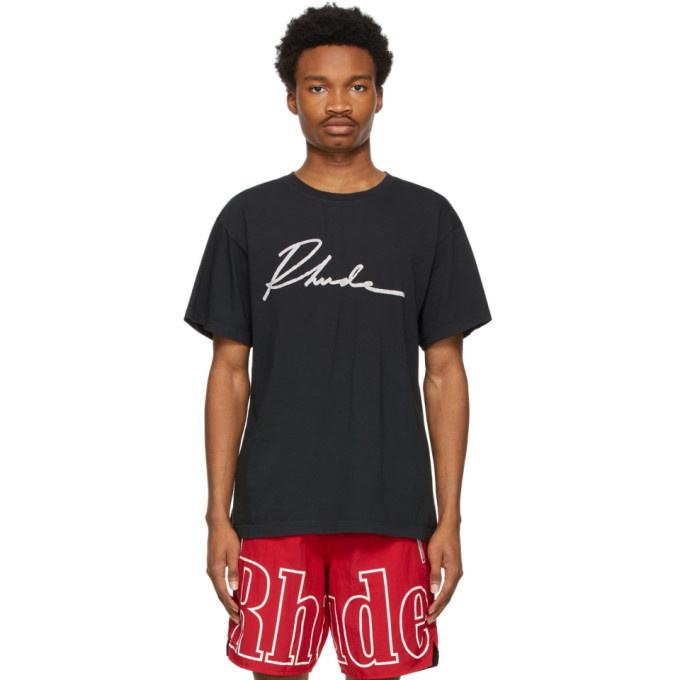 Photo: Rhude Black Logo Script T-Shirt