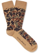 NUDIE JEANS - Olsson Camouflage-Jacquard Organic Cotton-Blend Socks