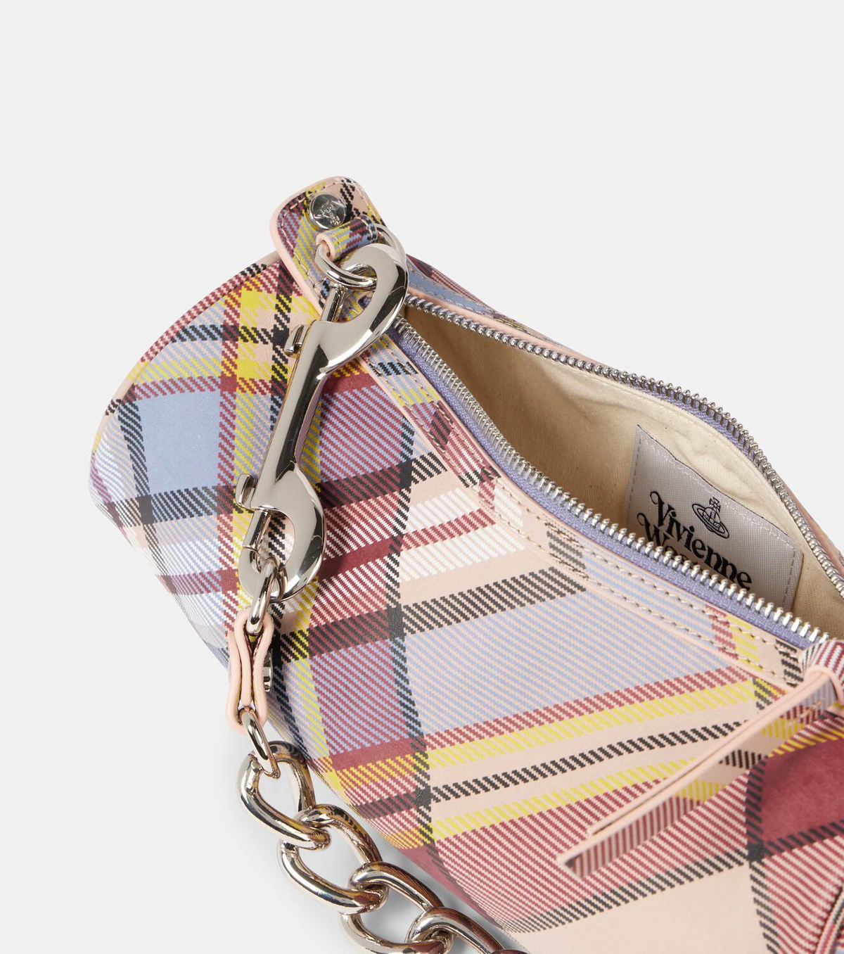 Vivienne Westwood Cindy Cylinder tartan leather shoulder bag