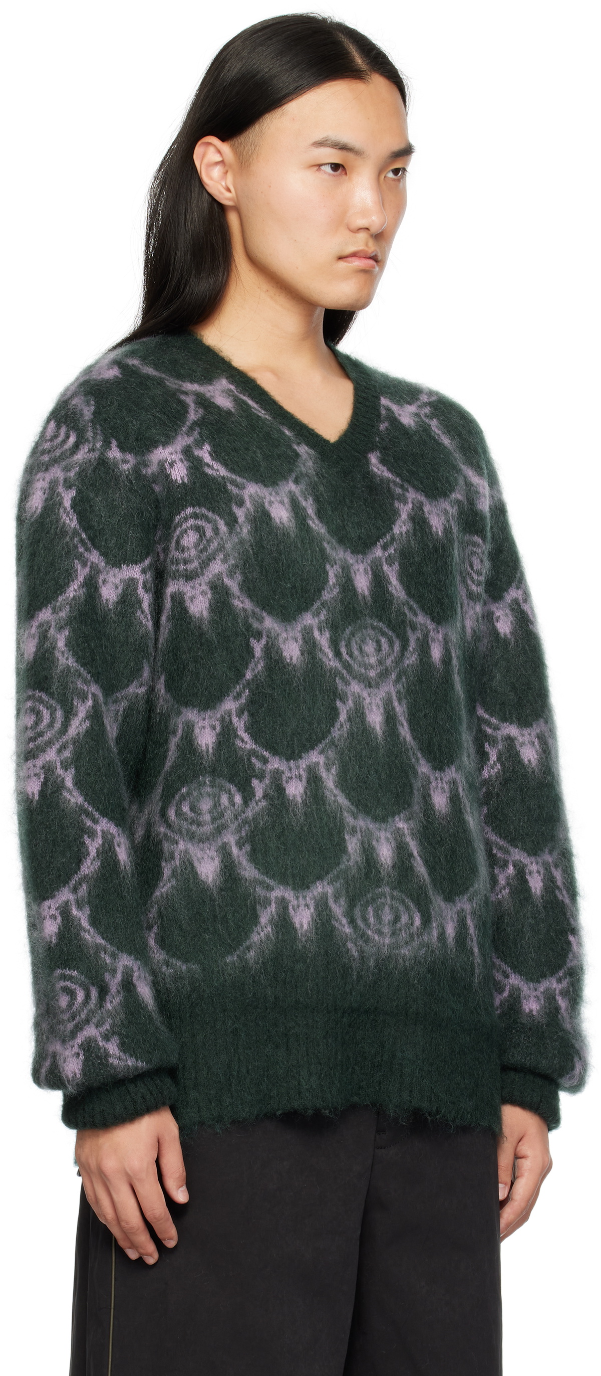 South2 West8 Green Mohair Sweater South2 West8