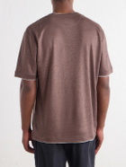 Eleventy - Linen T-Shirt - Brown