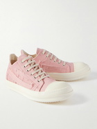 DRKSHDW by Rick Owens - Distressed Gabardine Sneakers - Pink