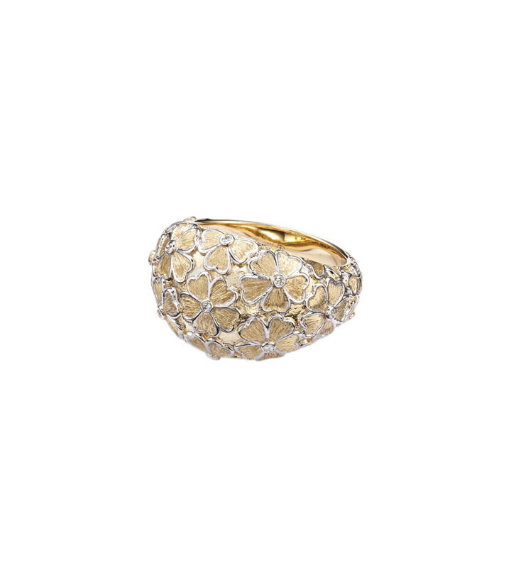 Photo: Yvonne Léon Dôme Fleurie 9kt gold (375/1000) ring with diamonds