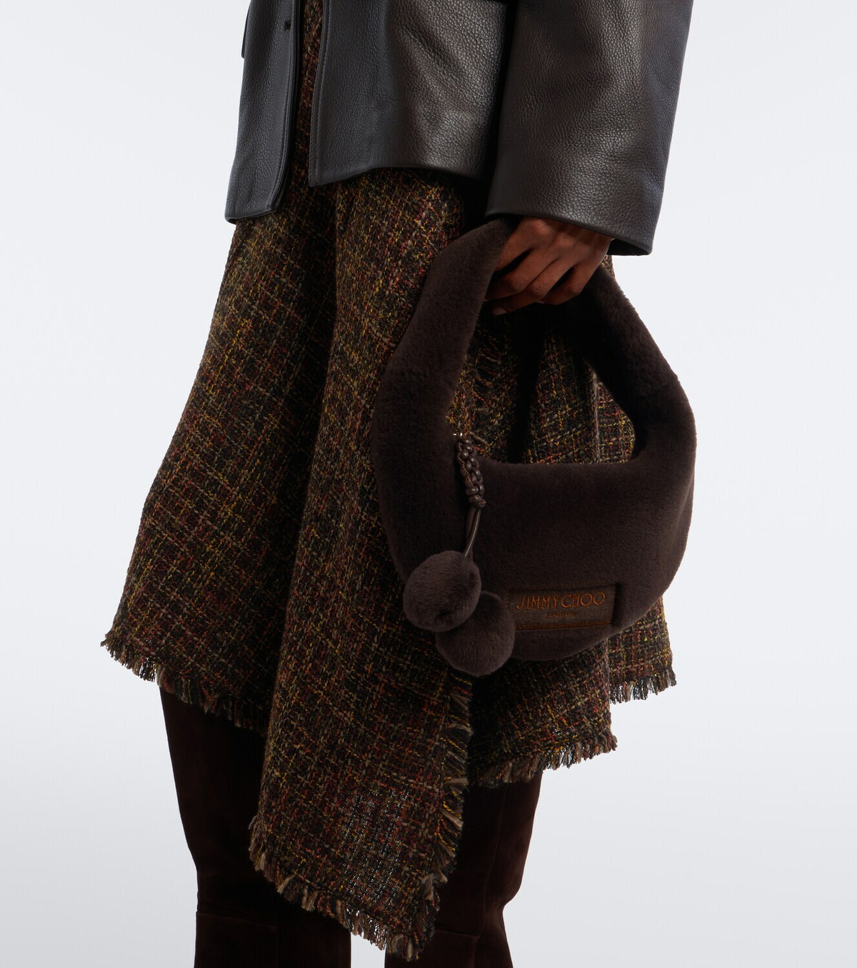 Jimmy Choo Winter shearling top-handle bag