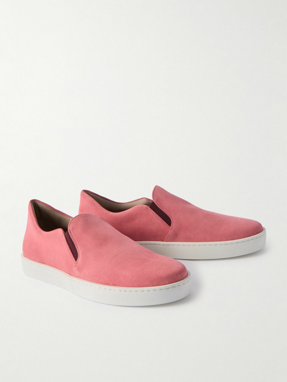 Manolo Blahnik - Nadores Suede Slip-On Sneakers - Pink