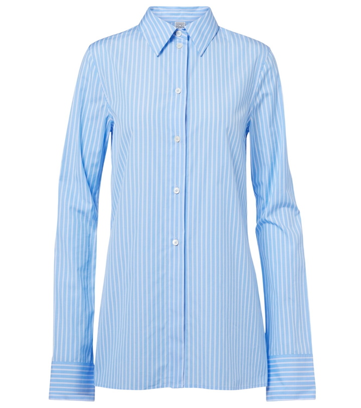 Photo: Toteme Striped cotton poplin shirt