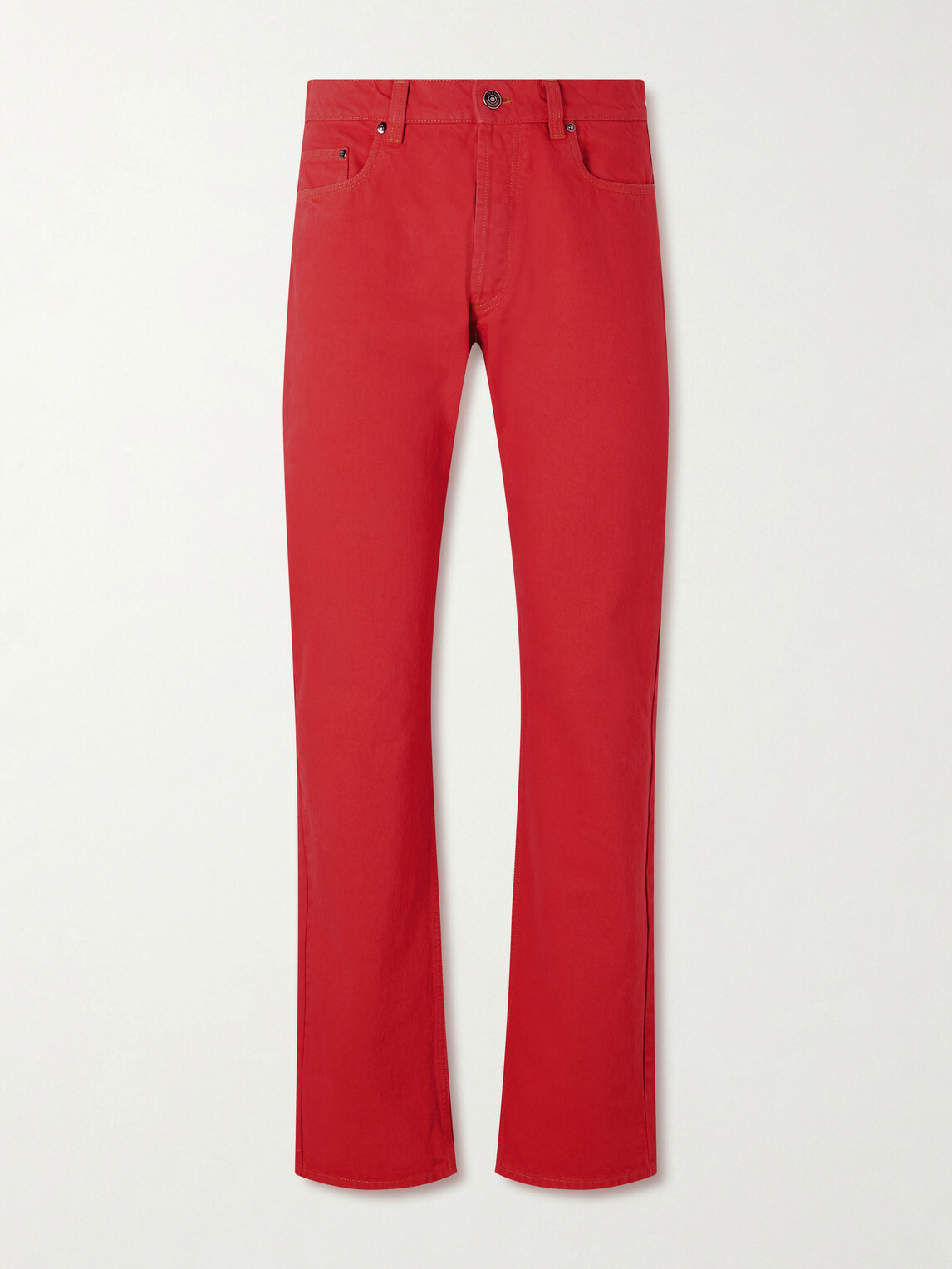 Versace - Straight-Leg Logo-Appliquéd Jeans - Red