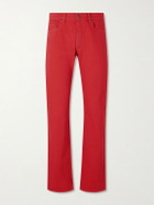 Versace - Straight-Leg Logo-Appliquéd Jeans - Red