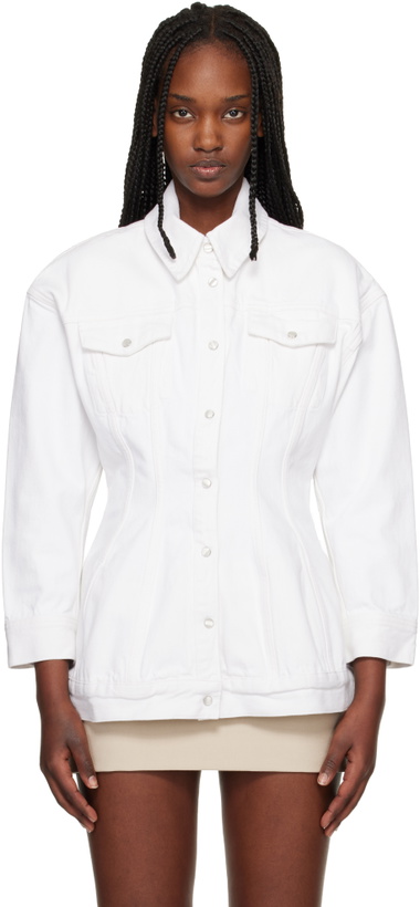 Photo: WARDROBE.NYC White Denim Contour Jacket