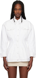 WARDROBE.NYC White Denim Contour Jacket
